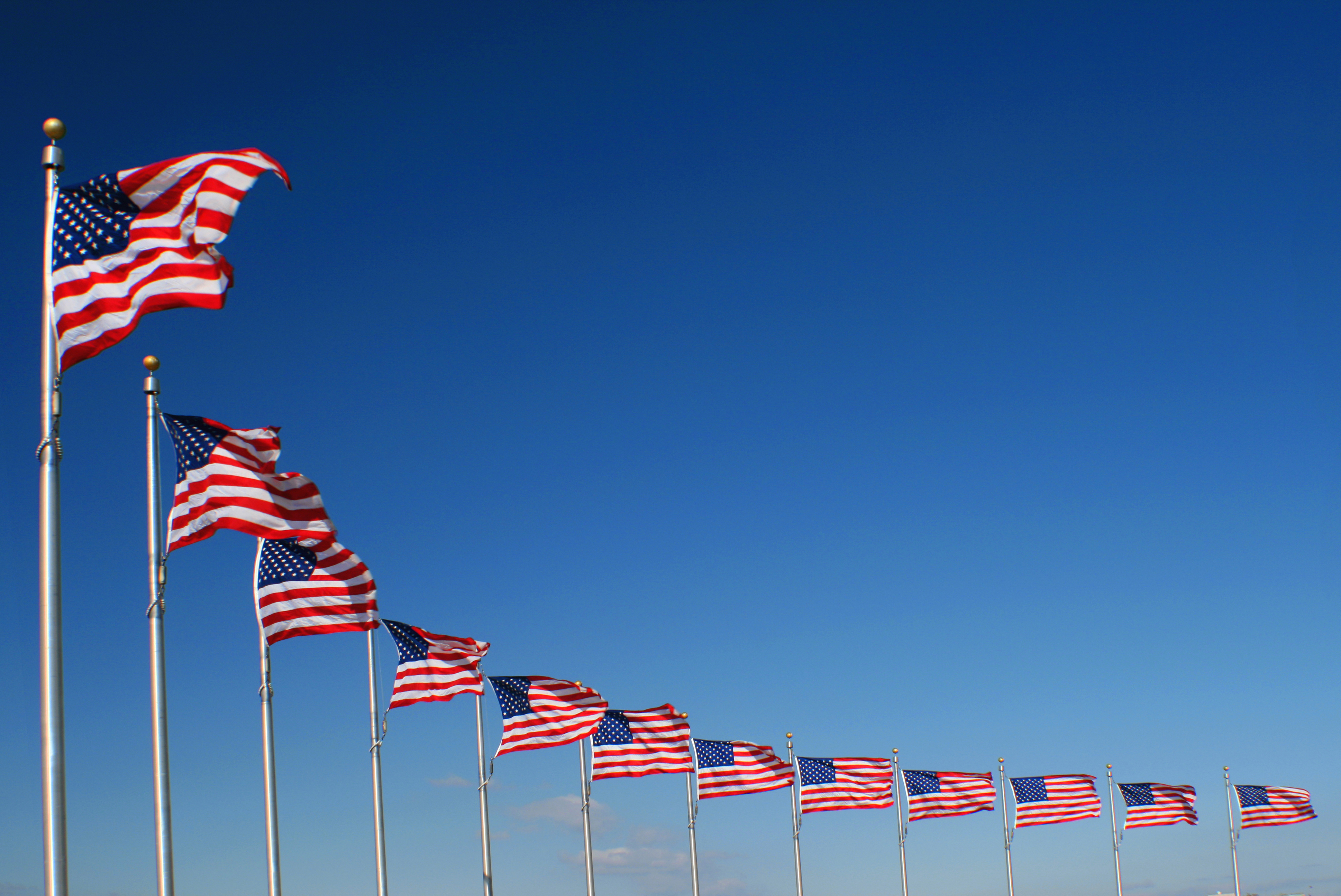 Patriotic, USA Flags, Washington Memorial